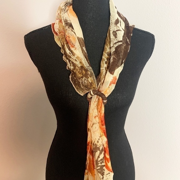 Women's Made in Italy Silk Ring Scarf - NWOT - Picture 1 of 5